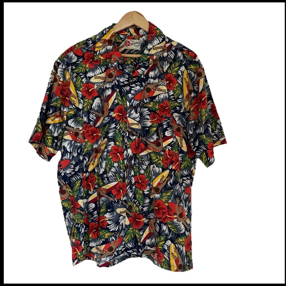 Hilo Hattie - Petro Black Cotton Men's Hawaiian Shirt main image 0